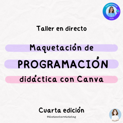 Taller Maquetación de programación didáctica con Canva - ediciones 1, 2 y 3