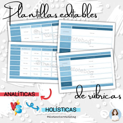 Plantillas editables rúbricas