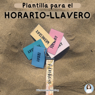 Plantillas editables para el horario llavero