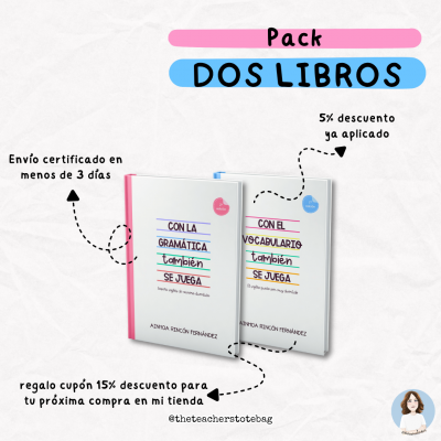 Pack libros Con la gramática + Con el vocabulario también se juega